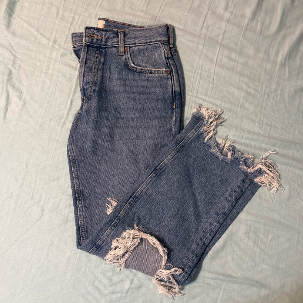 Free People Maggie Mid-Rise Straight Jeans